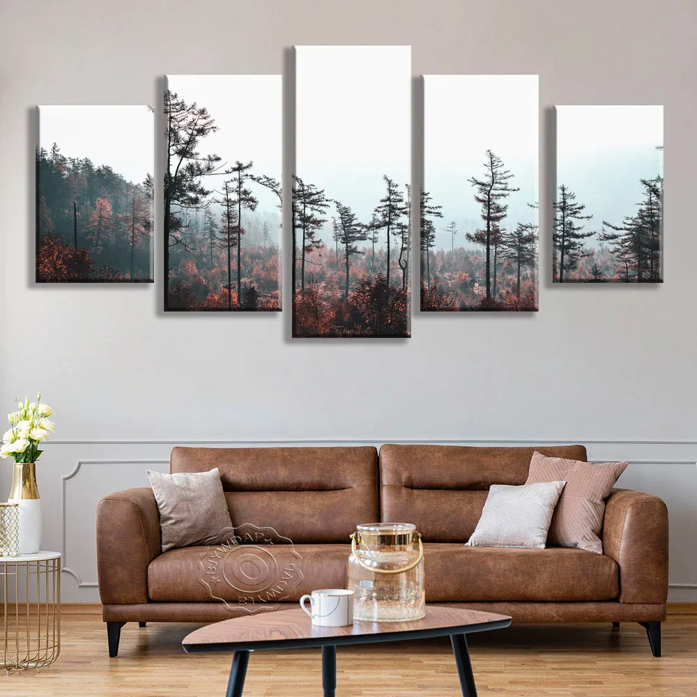 5 Panel Nordic Forest Lanscape Wall Art Canvas Poster and Print Canvas Painting Decorative Picture for Living Room Home Decor
5 Panel Nordic Forest Lanscape Wall Art Canvas Poster and Print Canvas Painting Decorative Picture for Living Room Home Decor