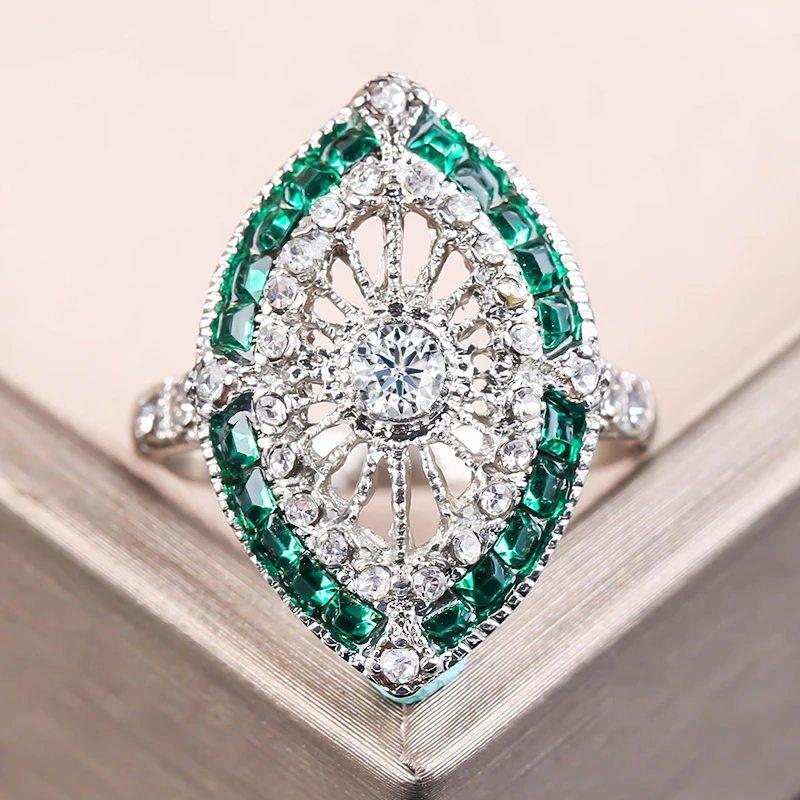 Luxurious With Green Zirconia Women's Rings Mysterious Hollow Eye Boho Crystal Zircon Jewelry For Women Men Party Gift
Luxurious With Green Zirconia Women's Rings Mysterious Hollow Eye Boho Crystal Zircon Jewelry For Women Men Party Gift