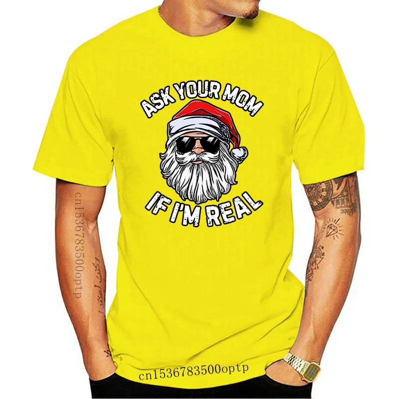НОВАЯ РОЖДЕСТВЕНСКАЯ футболка с надписью Ask Your Mom If'm Real Santa Claus, Рождественская футболка с надписью Merry Christmas, модная Классическая футболка
НОВАЯ РОЖДЕСТВЕНСКАЯ футболка с надписью Ask Your Mom If'm Real Santa Claus, Рождественская футболка с надписью Merry Christmas, модная Классическая футболка