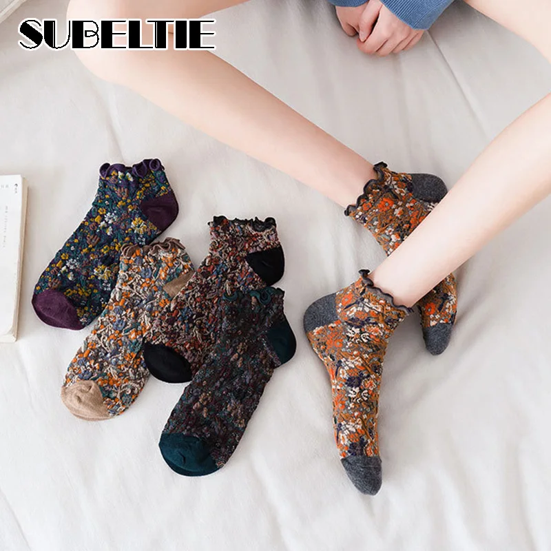 Subeltie Retro Ethnic Style Women Socks with Flower Casual Comfortable Ladies Funny Cute Spring Autumn Cotton Short Socks
Subeltie Retro Ethnic Style Women Socks with Flower Casual Comfortable Ladies Funny Cute Spring Autumn Cotton Short Socks