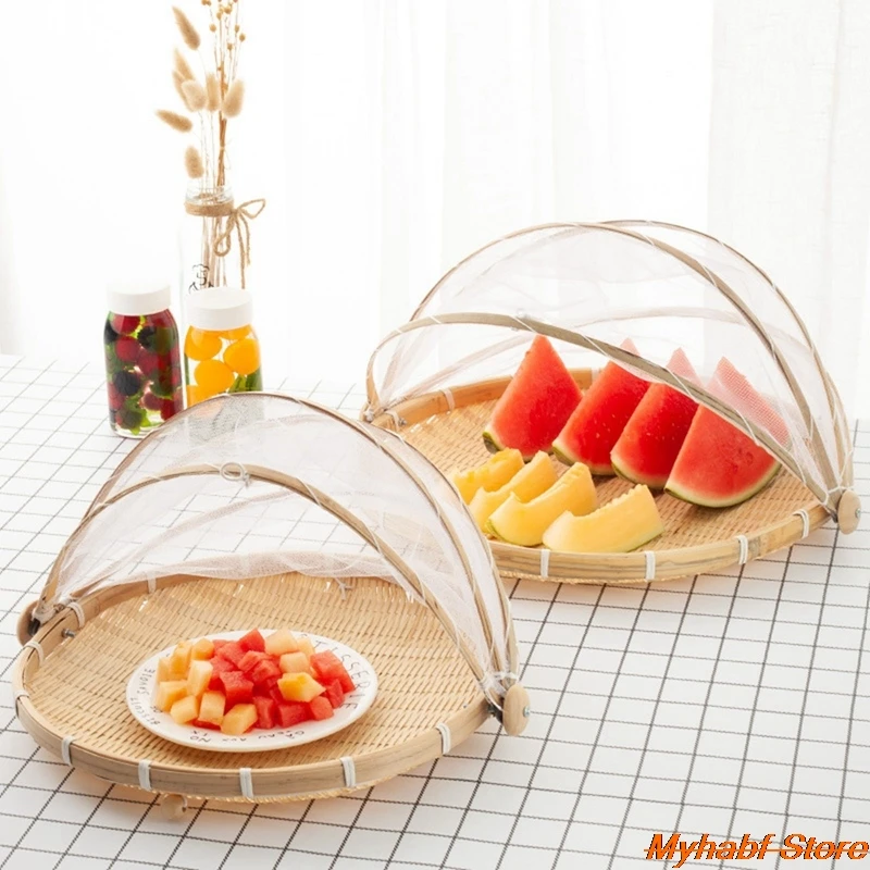 Bamboo Food Serving Tray Tent Basket Fruit Bread Food Storage Basket Tent Cover Anti Bug Mosquito Outdoor Picnic Mesh Net Cover
Bamboo Food Serving Tray Tent Basket Fruit Bread Food Storage Basket Tent Cover Anti Bug Mosquito Outdoor Picnic Mesh Net Cover