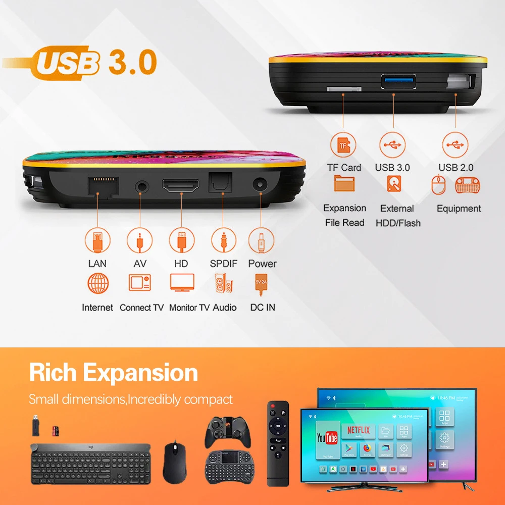 RK88 MAX+ Android 11.0 Smart TV Box 32/64/128GB 4K 1080P Full HD RK3318 2.4G/5G WiFi BT Media Player Set Top Box
RK88 MAX+ Android 11.0 Smart TV Box 32/64/128GB 4K 1080P Full HD RK3318 2.4G/5G WiFi BT Media Player Set Top Box