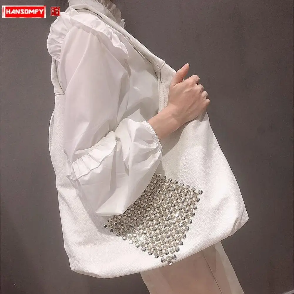 New Diamonds Women's Handbag Ladies Shoulder Bag Luxury Fashion Female Rhinestone Big Tote Bags Large Capacity Leather
New Diamonds Women's Handbag Ladies Shoulder Bag Luxury Fashion Female Rhinestone Big Tote Bags Large Capacity Leather