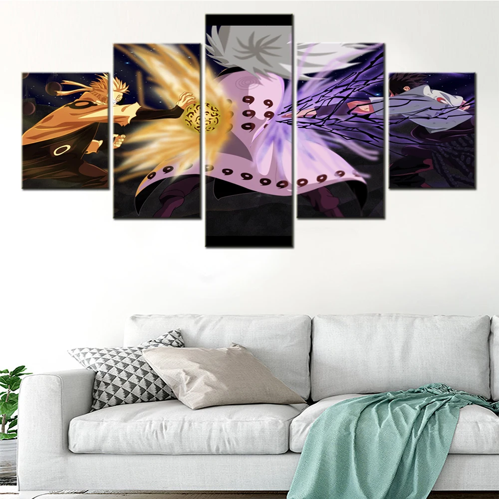 Wall Art 5 Piece Painting Canvas Print Japanese Anime Characters Ninja Fighting Decoration Painting Home Living Room Pictures
Wall Art 5 Piece Painting Canvas Print Japanese Anime Characters Ninja Fighting Decoration Painting Home Living Room Pictures