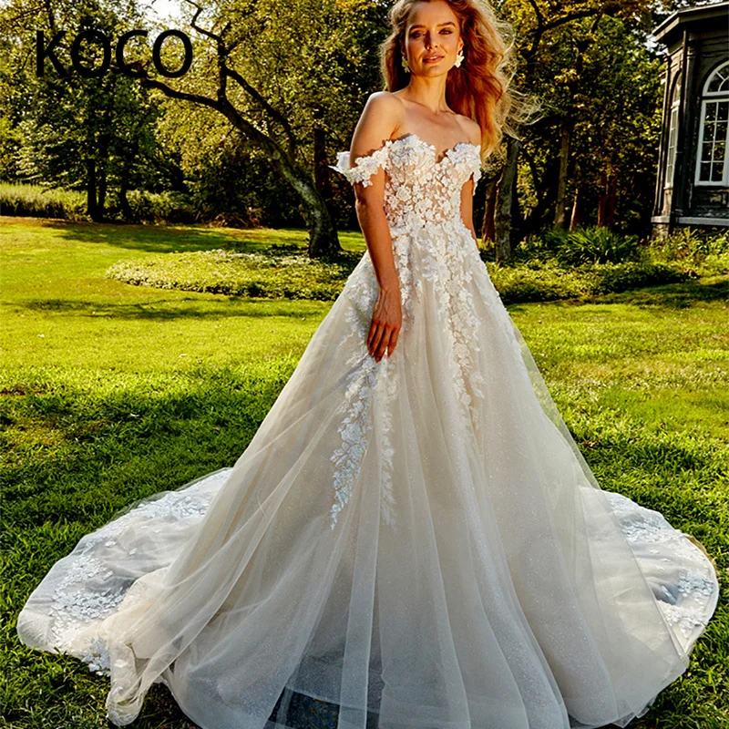 MACDUGAL Wedding Dress 2022 Elegant Off Shoulder Sweetheart Beach Party Gown Luxury A-Line Applique Vestido De Novia Girl Cloth
MACDUGAL Wedding Dress 2022 Elegant Off Shoulder Sweetheart Beach Party Gown Luxury A-Line Applique Vestido De Novia Girl Cloth
