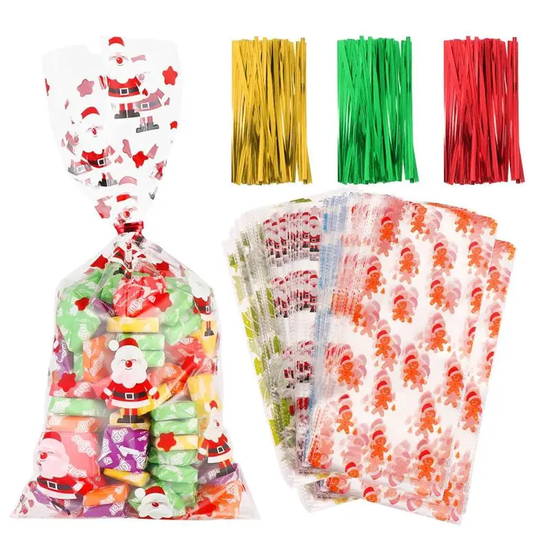 200PCS Christmas Gift Bags Transparent Christmas Gift Wrapping Goodie Bags Favor Pouches for Xmas Party Wedding with 300PCS Ties
200PCS Christmas Gift Bags Transparent Christmas Gift Wrapping Goodie Bags Favor Pouches for Xmas Party Wedding with 300PCS Ties