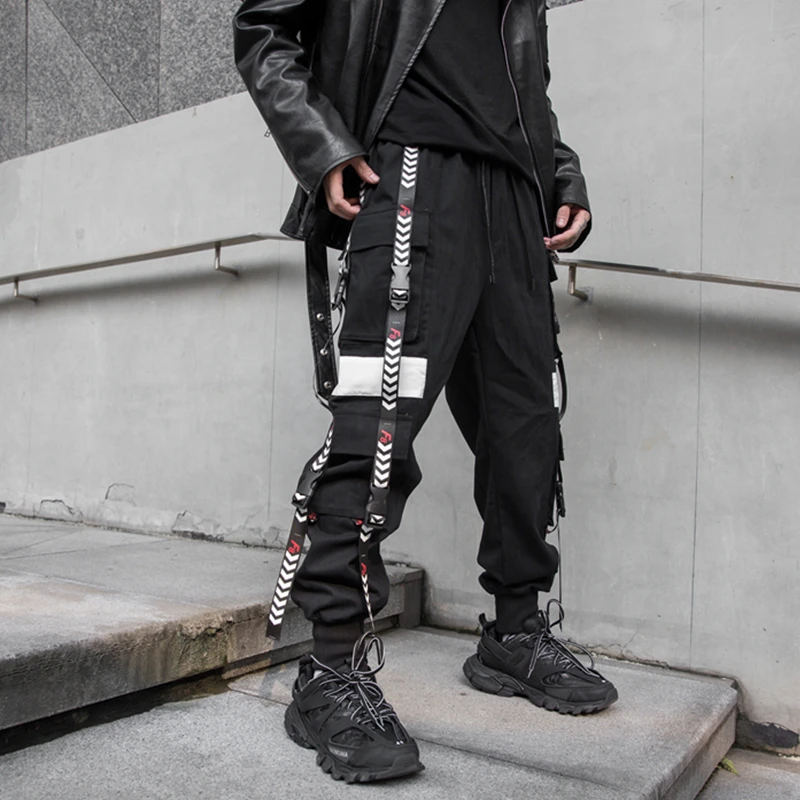 Streetwear Harem Pants Men Ribbons Casual Pants Men Slim Black Joggers Pants Side-pockets Man Trousers Novel Spring
Streetwear Harem Pants Men Ribbons Casual Pants Men Slim Black Joggers Pants Side-pockets Man Trousers Novel Spring