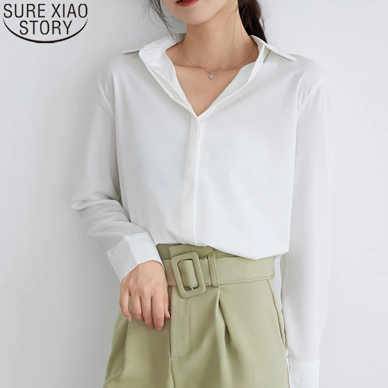 Women Shirts Office Lady Fashion White Shirt and Blouse 2021 Autumn Long Sleeve Chiffon Shirt Simple Blusas Women Tops 11348
Women Shirts Office Lady Fashion White Shirt and Blouse 2021 Autumn Long Sleeve Chiffon Shirt Simple Blusas Women Tops 11348