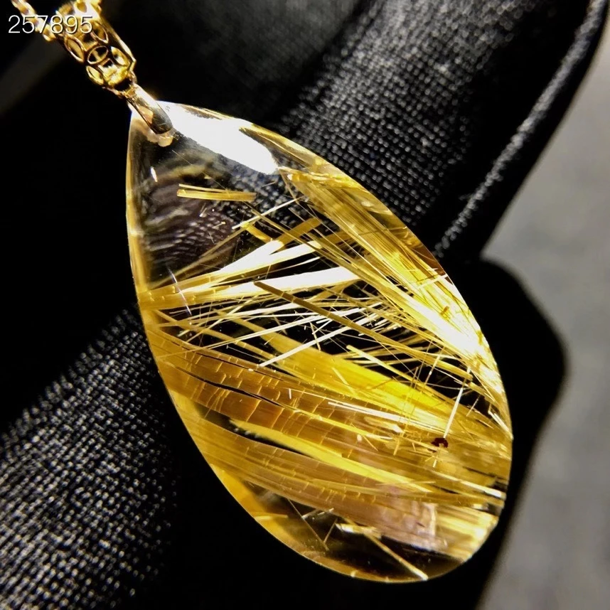 Genuine Natural Gold Rutilated Quartz Water Drop Pendant 29*15.9*9.2mm Crystal Wealthys Necklace Jewelry AAAAAA
Genuine Natural Gold Rutilated Quartz Water Drop Pendant 29*15.9*9.2mm Crystal Wealthys Necklace Jewelry AAAAAA