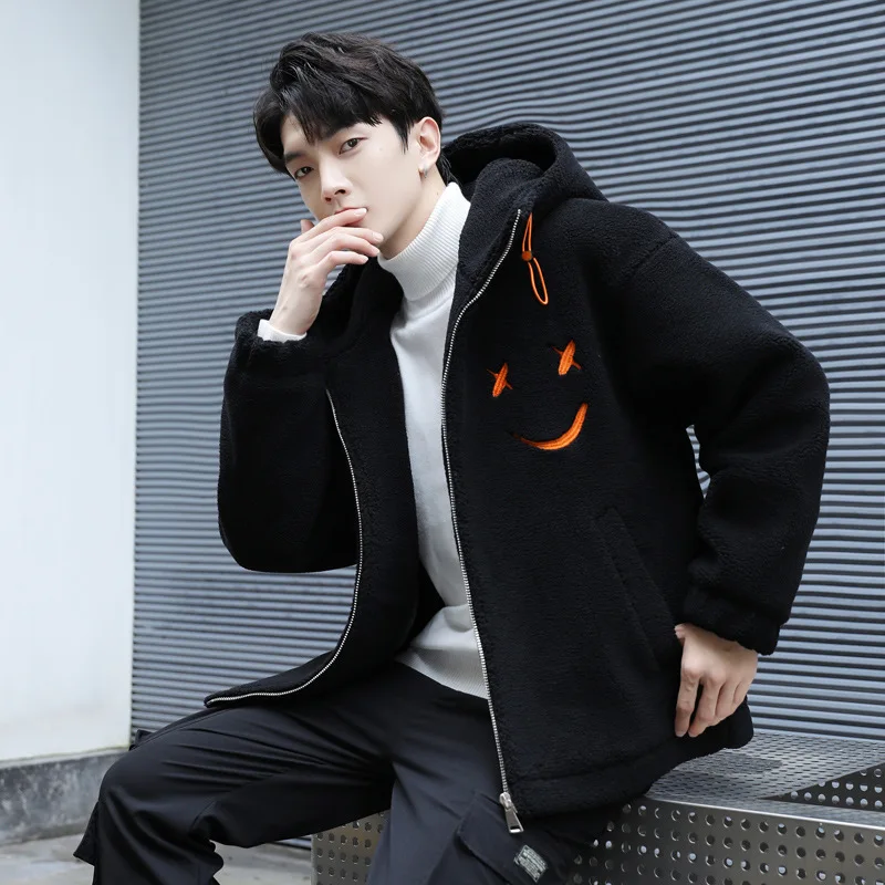 Winter Men's New Casual Loose Double Faced Cashmere Hoodie Youth Thickened Trend Korean Stand Collar Hooded Men's Fashion Coat
Winter Men's New Casual Loose Double Faced Cashmere Hoodie Youth Thickened Trend Korean Stand Collar Hooded Men's Fashion Coat
