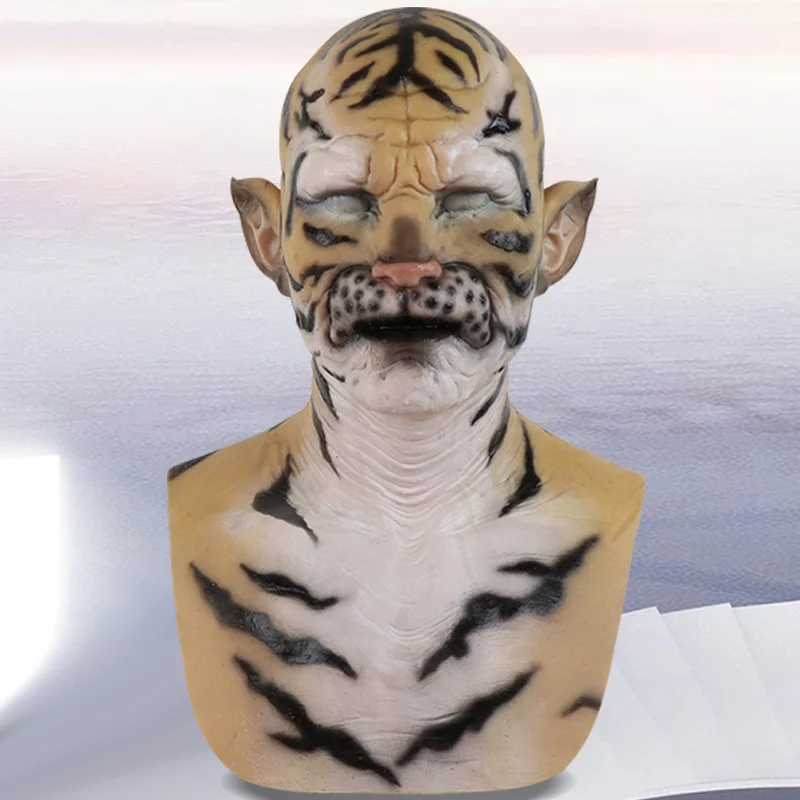 Monster Headgear Silicone Mask Halloween Disguise Props Spoof Cos White Tiger Cosplay Party Stage Performance Role Props
Monster Headgear Silicone Mask Halloween Disguise Props Spoof Cos White Tiger Cosplay Party Stage Performance Role Props