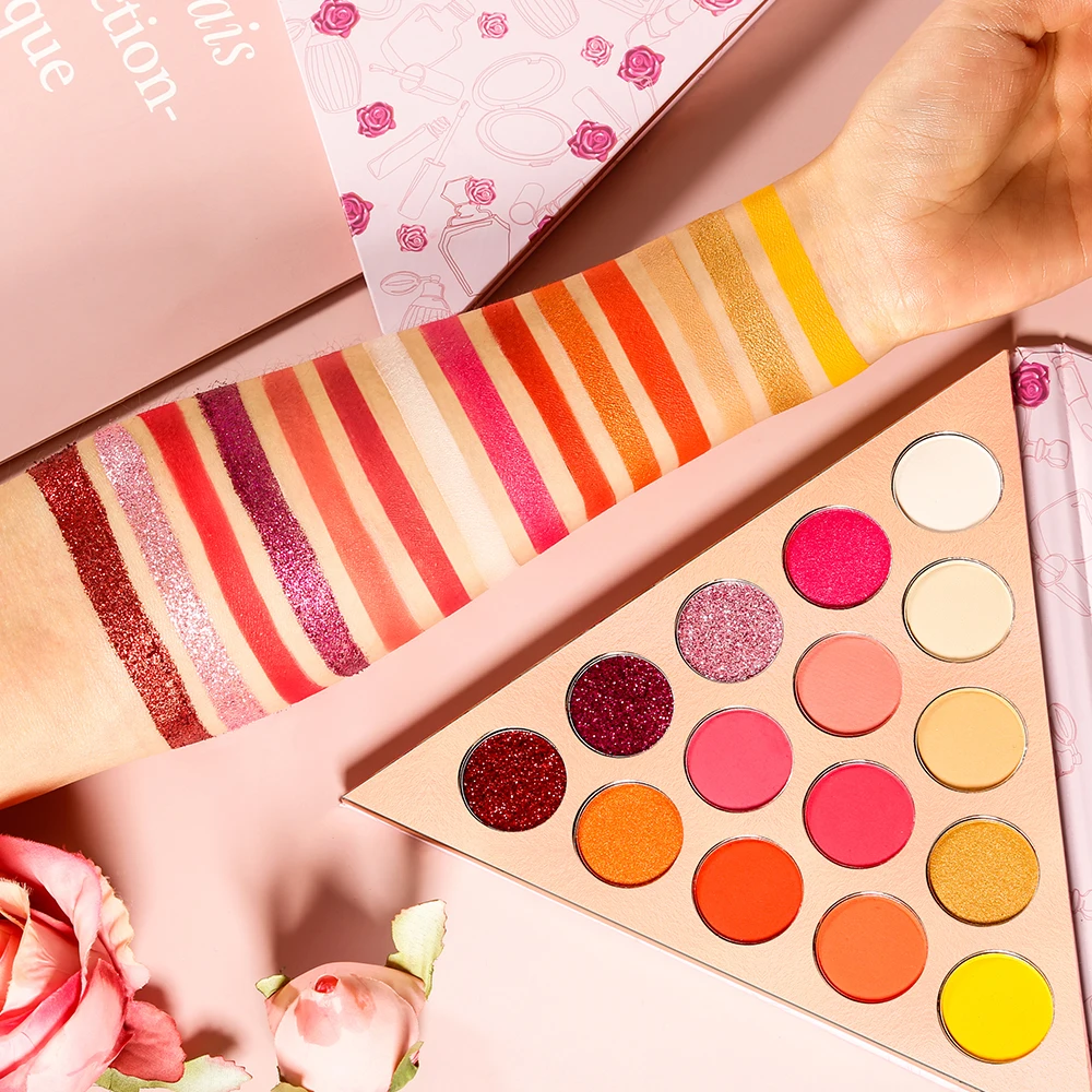 15 color blush triangle eyeshadow palette low MOQ customized private label wholesale independent cosmetic brand
15 color blush triangle eyeshadow palette low MOQ customized private label wholesale independent cosmetic brand