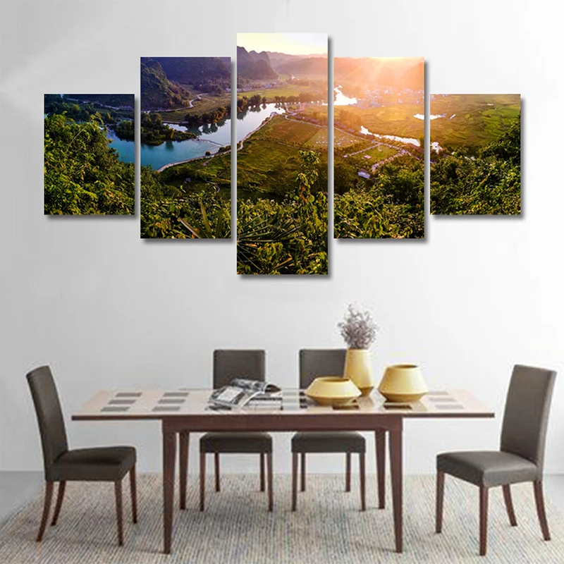 Modular Canvas HD Prints Posters Home Decor Wall Art Pictures 5 Pieces Chinese rural landscape Paintings No Frame
Modular Canvas HD Prints Posters Home Decor Wall Art Pictures 5 Pieces Chinese rural landscape Paintings No Frame