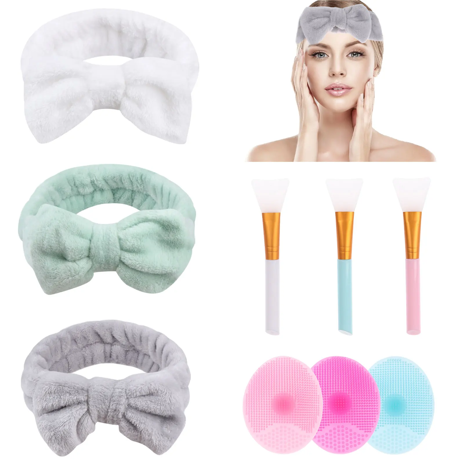 9 PCS/Set Face Mask Brush and Makeup Hair Facial Cleansing Brush Silicone Exfoliating Blackhead Anti-Aging Facial Massage Brush
9 PCS/Set Face Mask Brush and Makeup Hair Facial Cleansing Brush Silicone Exfoliating Blackhead Anti-Aging Facial Massage Brush