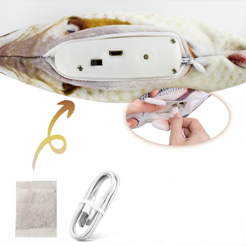 Popular new pet cat toys USB charging simulation electric fish soft material cat Mint beat Plush cat toys
Popular new pet cat toys USB charging simulation electric fish soft material cat Mint beat Plush cat toys