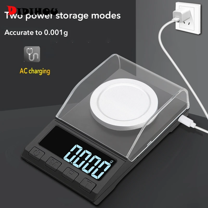Цифровые весы с зарядкой USB 10/20/50/100 г 0 001 высокоточные для ювелирных изделий