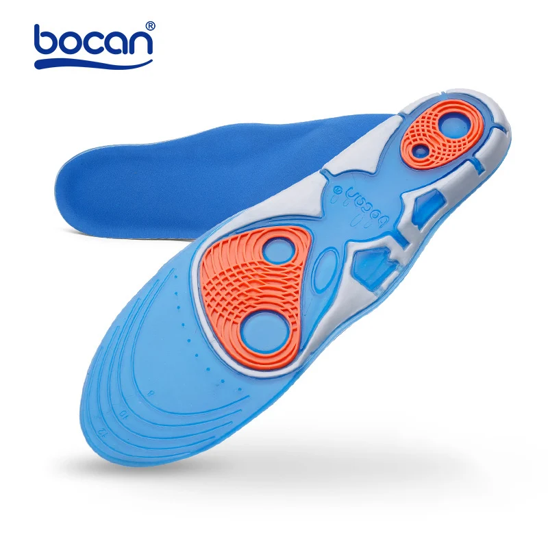 Bocan Silicon Gel Insoles High Quality Foot Care for Plantar Fasciitis Heel Spur Running Sport Insoles Shock Absorption Pads
Bocan Silicon Gel Insoles High Quality Foot Care for Plantar Fasciitis Heel Spur Running Sport Insoles Shock Absorption Pads