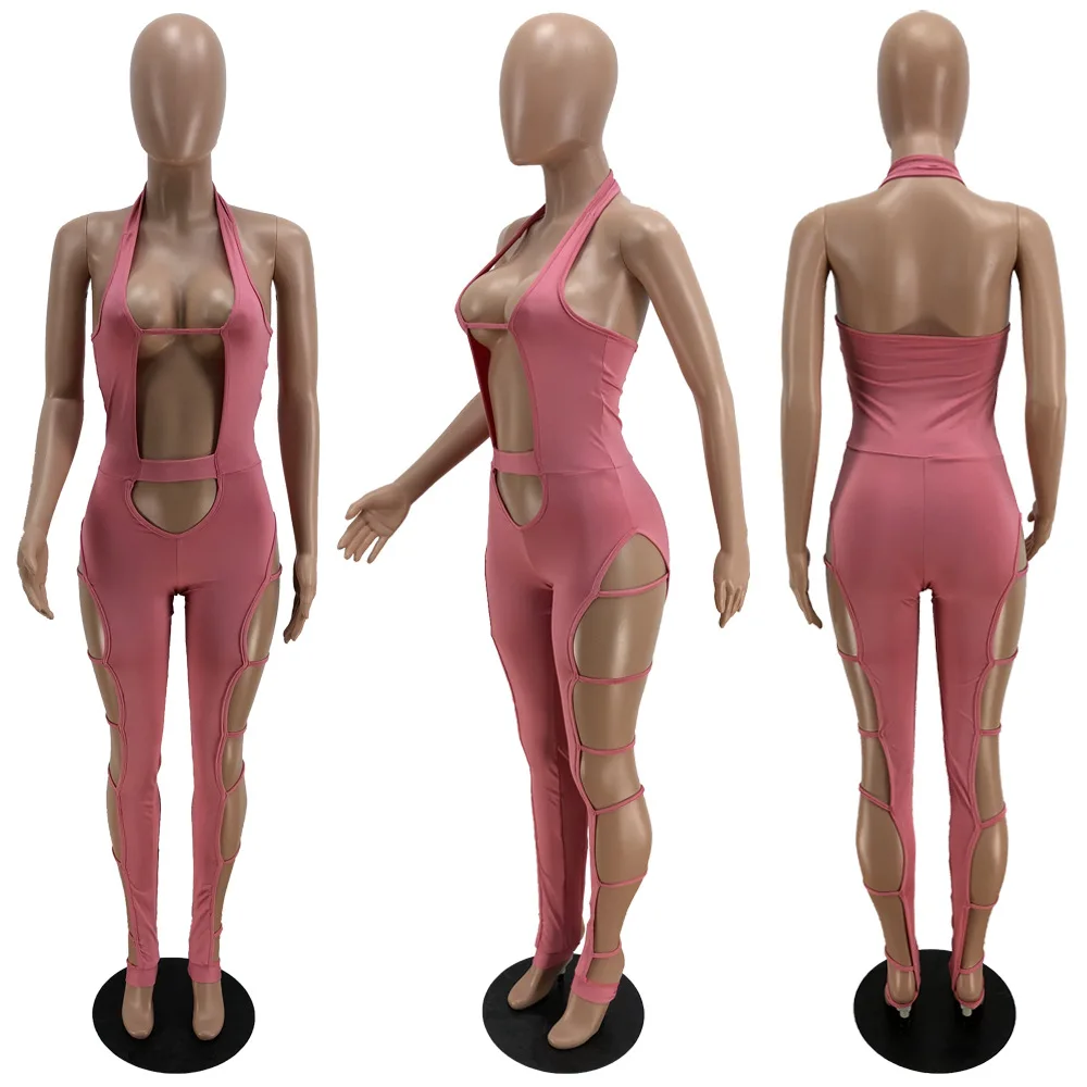 Side Hollow Out Skinny Rompers Womens Jumpsuit Halter Neck Backless Party Club Bodysuit Streetwear Female One Piece Overall Hot
Side Hollow Out Skinny Rompers Womens Jumpsuit Halter Neck Backless Party Club Bodysuit Streetwear Female One Piece Overall Hot