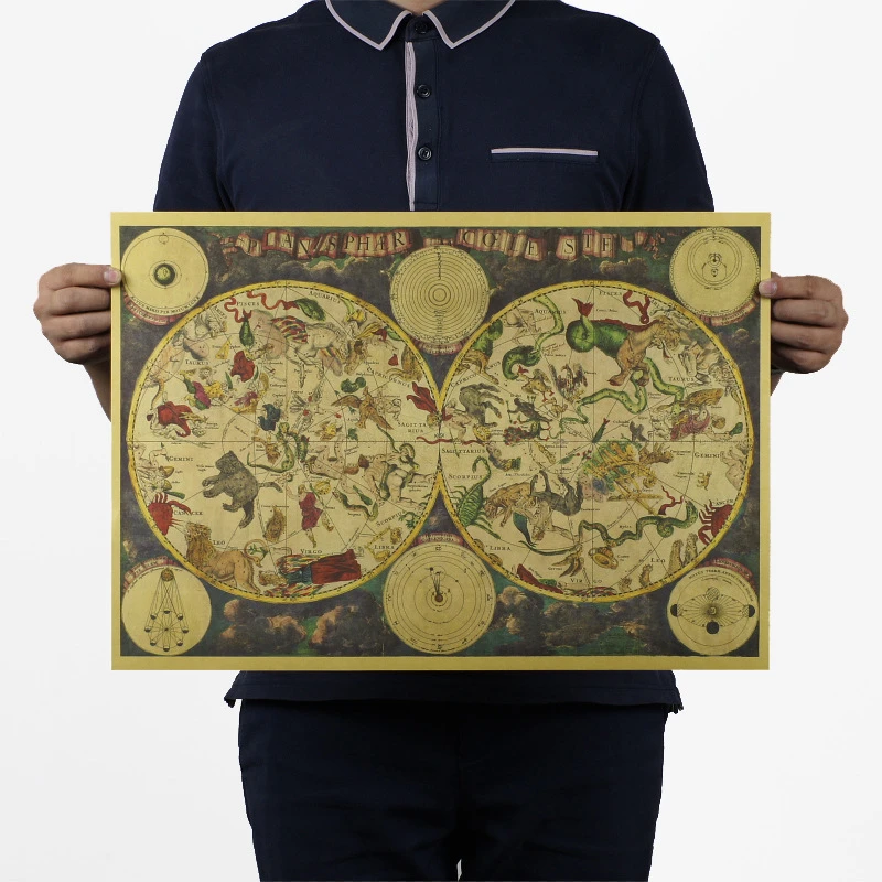 Винтажный стикер на стену в стиле ретро размером 51 х35 см 1680 дюйма|paper sticker|paper horsepaper
