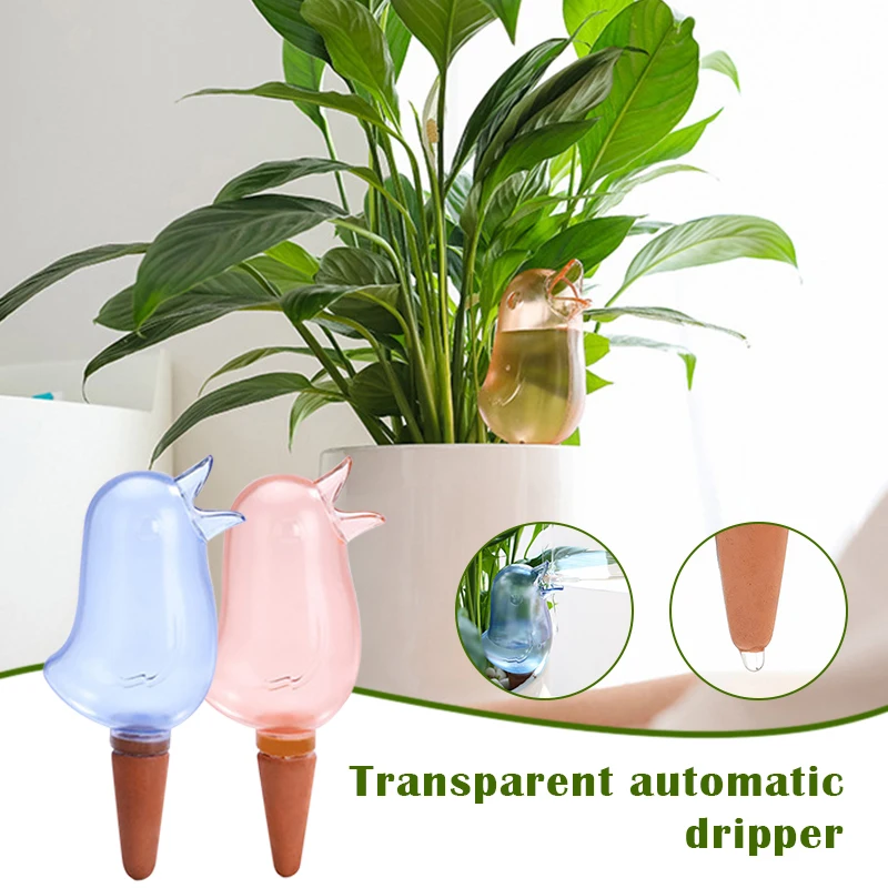 Newly Birds Shape Drip Watering Transparent Flower Kettle Automatic Watering Bottle Plastic Dripper for Plant FIF66 
Newly Birds Shape Drip Watering Transparent Flower Kettle Automatic Watering Bottle Plastic Dripper for Plant FIF66