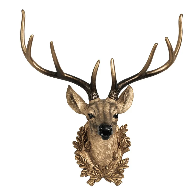 

3D голова оленя в скандинавском стиле на удачу настенная подвеска Сика олень животное домашнее украшение для стены гостиной креативный фон