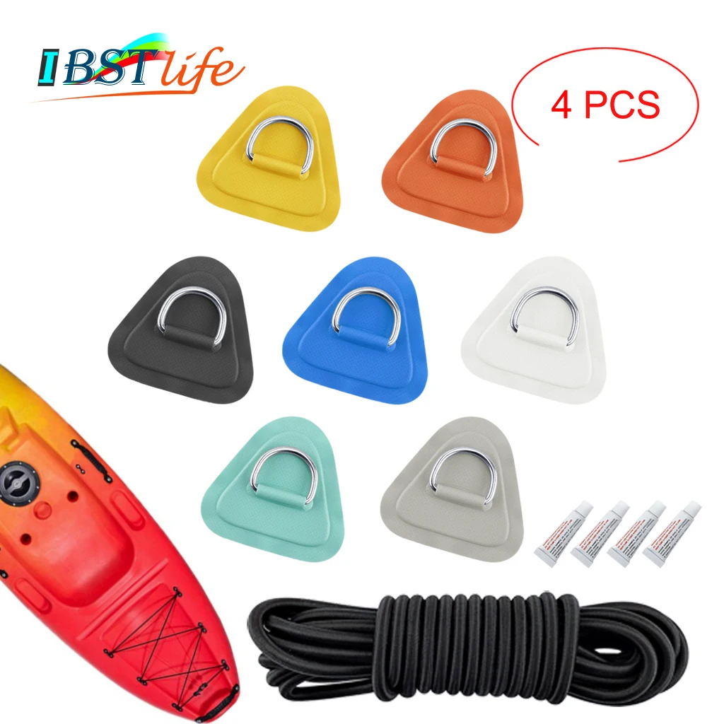 4PCS D Ring Pad PVC Patch Boat Deck Rigging 2.5m Black Elastic Bungee Rope Kit For Stand Up Paddle Board SUP Deck Accessories
4PCS D Ring Pad PVC Patch Boat Deck Rigging 2.5m Black Elastic Bungee Rope Kit For Stand Up Paddle Board SUP Deck Accessories