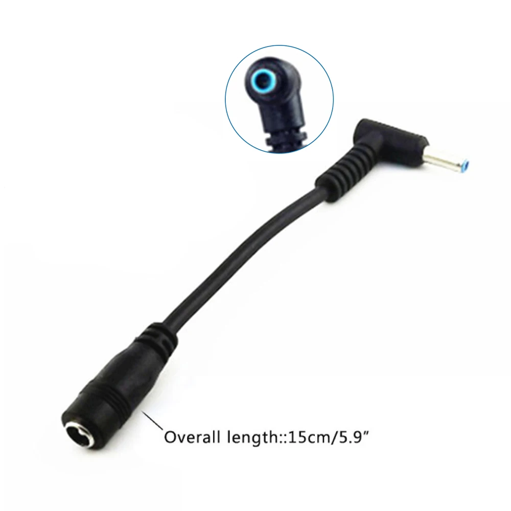 DC Power Charger Converter Adapter Cable 5.5*2.1mm Female to 4.5*3.0mm Male Right Angle Cable For HP Laptop Blue Tips 
DC Power Charger Converter Adapter Cable 5.5*2.1mm Female to 4.5*3.0mm Male Right Angle Cable For HP Laptop Blue Tips