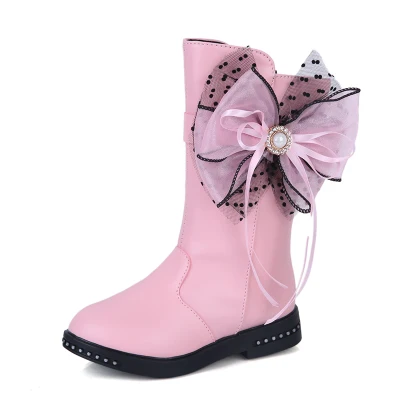 Autumn Winter PU Leather Girls Boots Fleece Children Snow Boots Big Knot Bow Girls Princess High Boots Kids Girls Winter Shoes
Autumn Winter PU Leather Girls Boots Fleece Children Snow Boots Big Knot Bow Girls Princess High Boots Kids Girls Winter Shoes