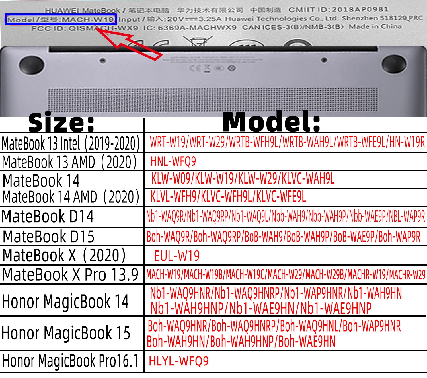 Силиконовая Защитная пленка для клавиатуры Huawei MateBook 14/D14/D15/MateBook X 2020 /X Pro 13 9/MateBook