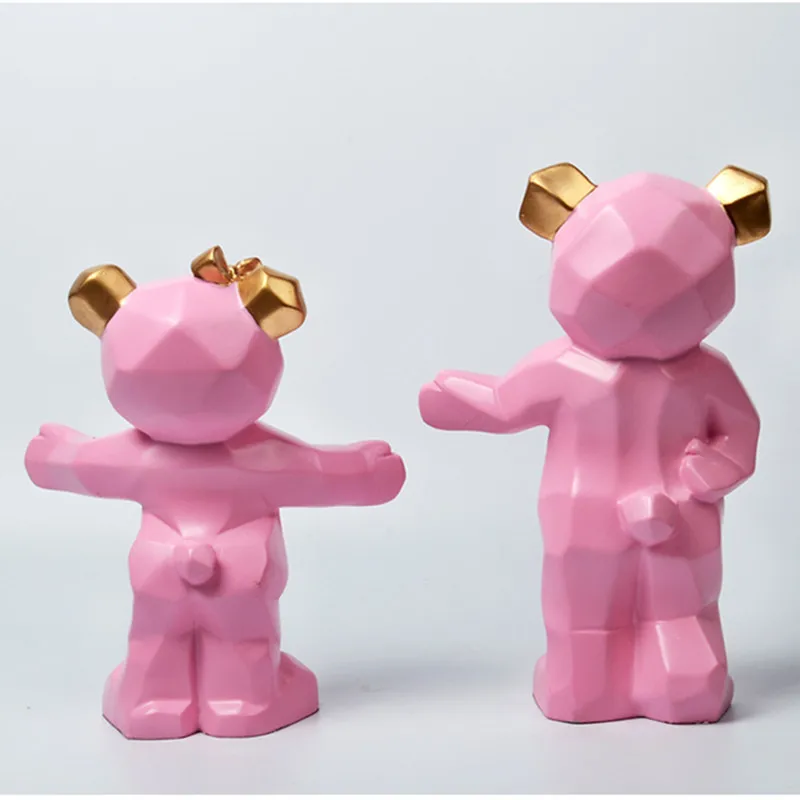European Style Geometry Resin Bear Statue Creative Hotel Coffee Shop Front Desk Art&Craft Figurine Ornament X5086 
European Style Geometry Resin Bear Statue Creative Hotel Coffee Shop Front Desk Art&Craft Figurine Ornament X5086