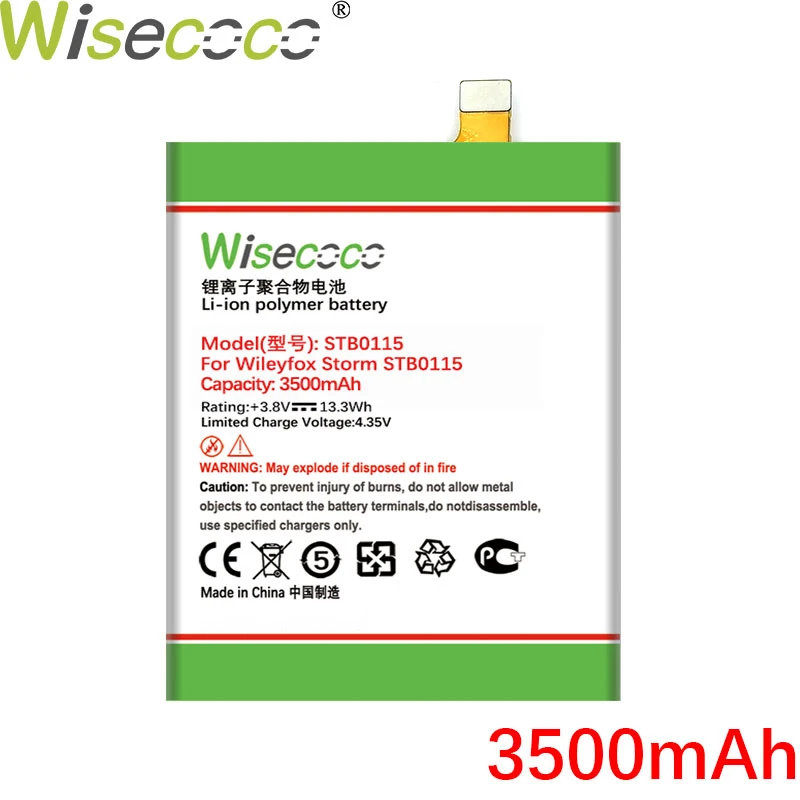 WISECOCO 3500mAh STB0115 Battery For Wileyfox Storm STB0115 Mobile Phone Latest Production High Quality Battery+Tracking Number
WISECOCO 3500mAh STB0115 Battery For Wileyfox Storm STB0115 Mobile Phone Latest Production High Quality Battery+Tracking Number
