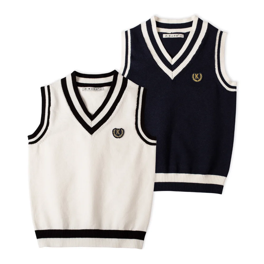 Sweater Knit Vest Boys V-neck Patchwork Leisure All-match Streetwear College Sleeveless Sweaters Boys Teens Clothes 10 12 Years
Sweater Knit Vest Boys V-neck Patchwork Leisure All-match Streetwear College Sleeveless Sweaters Boys Teens Clothes 10 12 Years