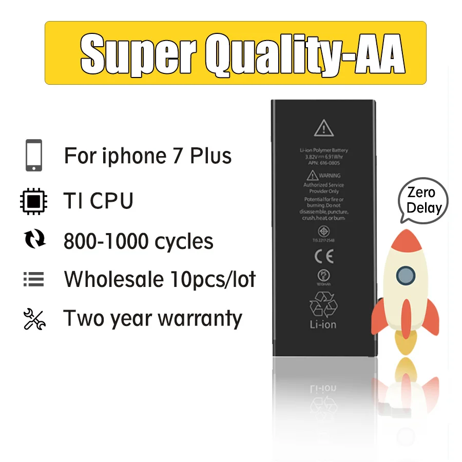 10pcs/Lot Real Capacity China Protection Board 2900mAh Battery For iPhone 7 Plus Zero Cycle Replacement Repair Parts 7Plus-AA
10pcs/Lot Real Capacity China Protection Board 2900mAh Battery For iPhone 7 Plus Zero Cycle Replacement Repair Parts 7Plus-AA