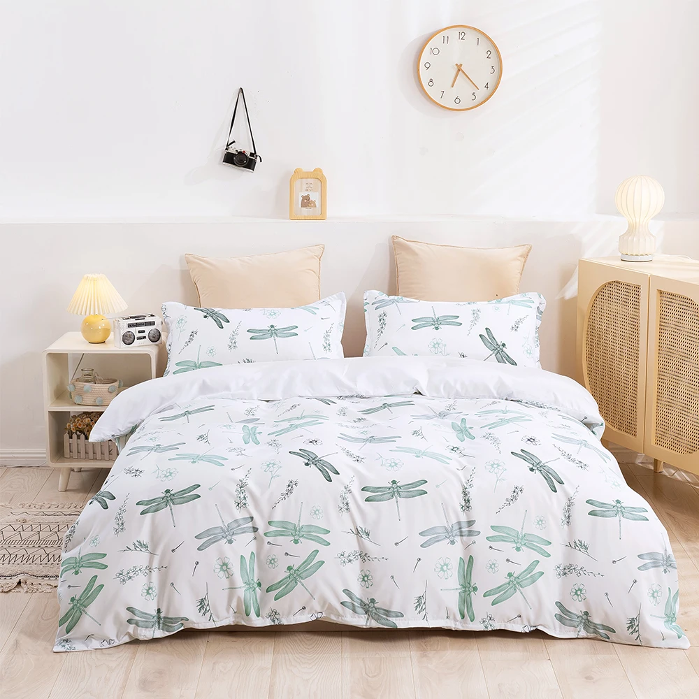 Girls Bedding Set Leaf Duvet Cover Set for Kids Boys Women Dragonfly Blossom Flower Comforter Cover Garden Botanical Quilt Cover
Girls Bedding Set Leaf Duvet Cover Set for Kids Boys Women Dragonfly Blossom Flower Comforter Cover Garden Botanical Quilt Cover