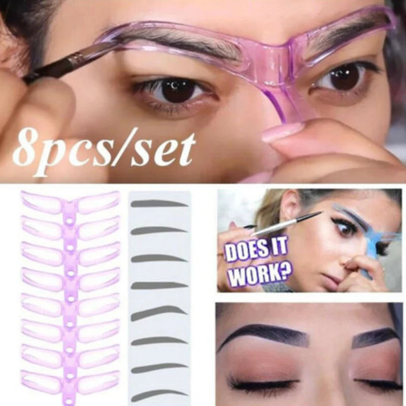 8PCS Eyebrow Shaper Makeup Template Eyebrow Grooming Shaping Stencil Kit DIY Eyebrow Template Reusable 8 in1 Eyebrow Shaping
8PCS Eyebrow Shaper Makeup Template Eyebrow Grooming Shaping Stencil Kit DIY Eyebrow Template Reusable 8 in1 Eyebrow Shaping