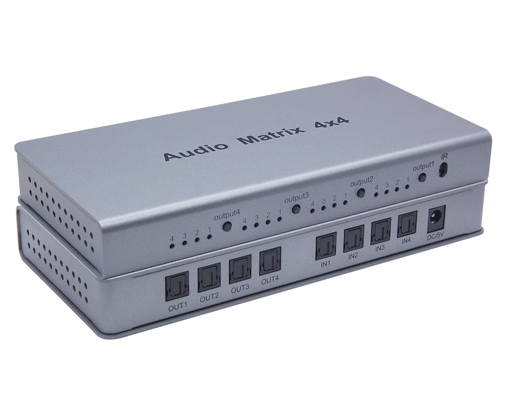Audio Matrix Optical Digital Audio 4x4 Matrix 4 in 4 out Switch Converter Splitter Box fr TV STB DVD Player PC Amplifier Meeting
Audio Matrix Optical Digital Audio 4x4 Matrix 4 in 4 out Switch Converter Splitter Box fr TV STB DVD Player PC Amplifier Meeting