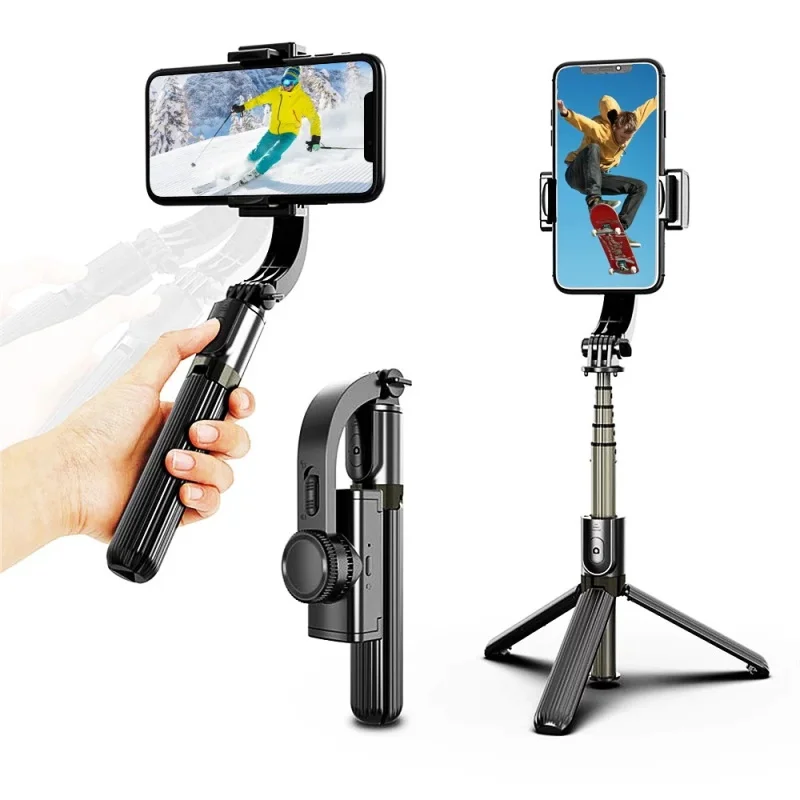 L08 Gimbal Stabilizer Selfie Stick Tripod BT4.0 Wireless Aluminum Alloy Foldable Selfie Stick Tripod for Smartphone Black
L08 Gimbal Stabilizer Selfie Stick Tripod BT4.0 Wireless Aluminum Alloy Foldable Selfie Stick Tripod for Smartphone Black