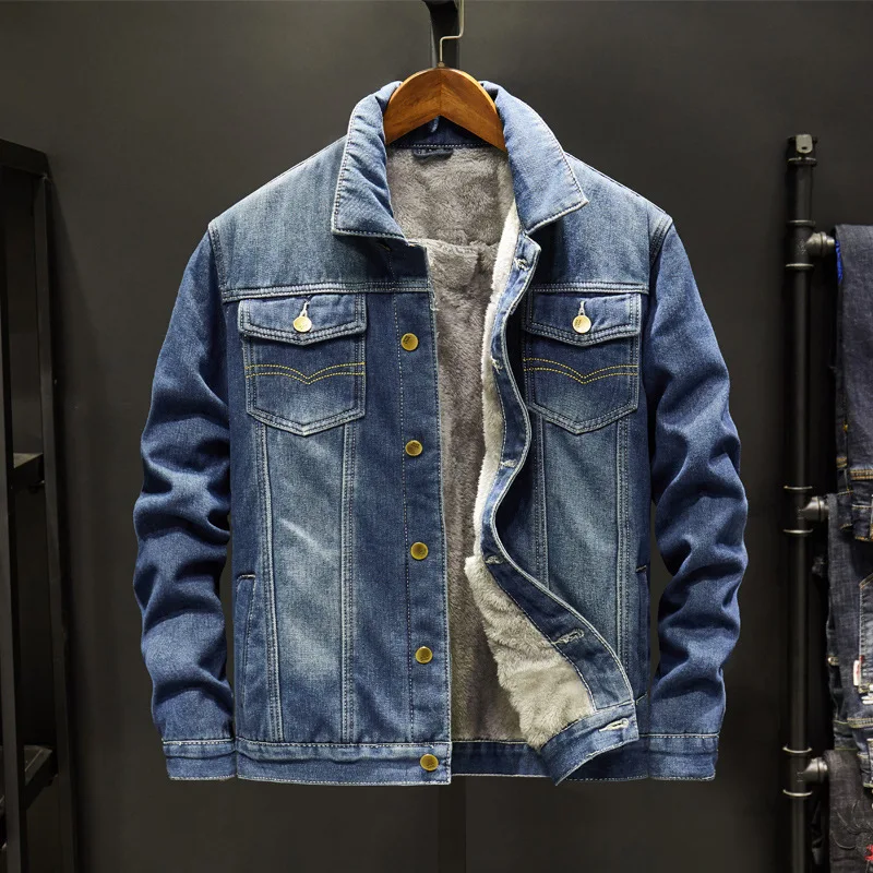 Winter Men's Denim Jacket Casual Streetwear Men Hip Hop Jeans Jacket Warm Fleece Coat 2021 Winter Mens Slim Denim Coat Outerwear
Winter Men's Denim Jacket Casual Streetwear Men Hip Hop Jeans Jacket Warm Fleece Coat 2021 Winter Mens Slim Denim Coat Outerwear