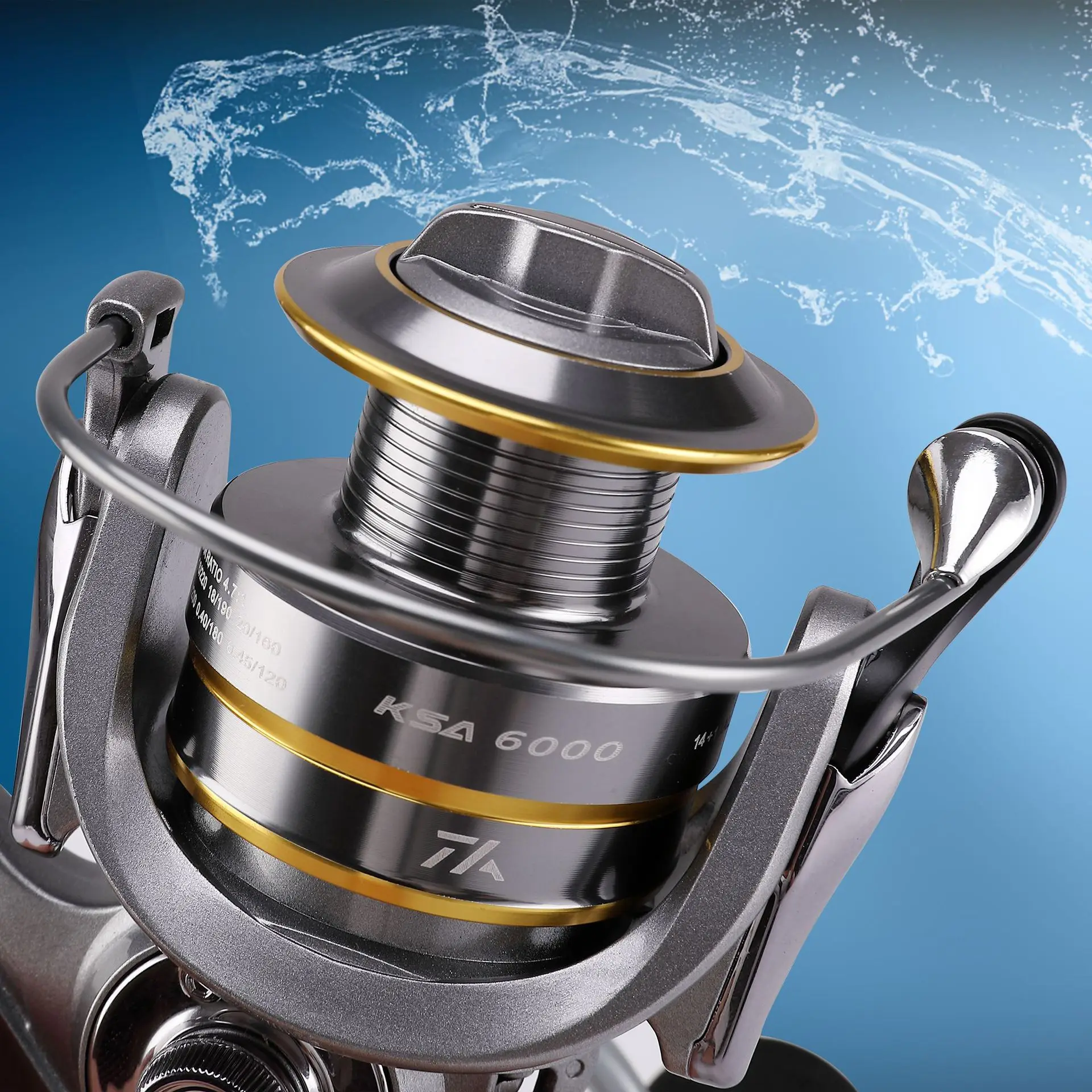 Fishing spool full metal spool rotating spool stainless steel handle wire spool spinning reel 14+1axle 5.5:1 lure fishing reel
Fishing spool full metal spool rotating spool stainless steel handle wire spool spinning reel 14+1axle 5.5:1 lure fishing reel
