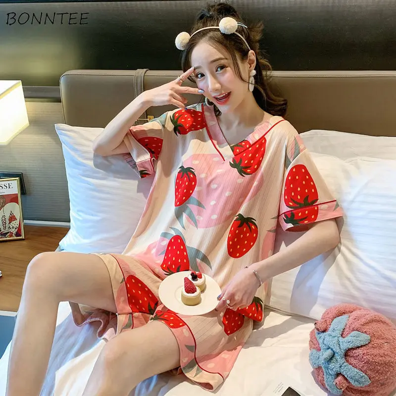 Женские пижамные комплекты, Лидер продаж, Kawaii, Ulzzang, модные летние пижамы с коротким рукавом для девочек, милые мягкие женские пижамы с v-обра...
Женские пижамные комплекты, Лидер продаж, Kawaii, Ulzzang, модные летние пижамы с коротким рукавом для девочек, милые мягкие женские пижамы с v-обра...