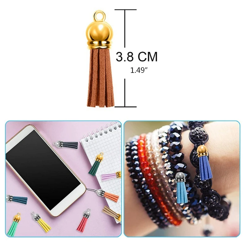 N58F 38mm Suede Tassel For Keychain Cellphone Straps Jewelry Fiber Fringe Suede Tassel DIY Pendant Summer Jewelry
N58F 38mm Suede Tassel For Keychain Cellphone Straps Jewelry Fiber Fringe Suede Tassel DIY Pendant Summer Jewelry