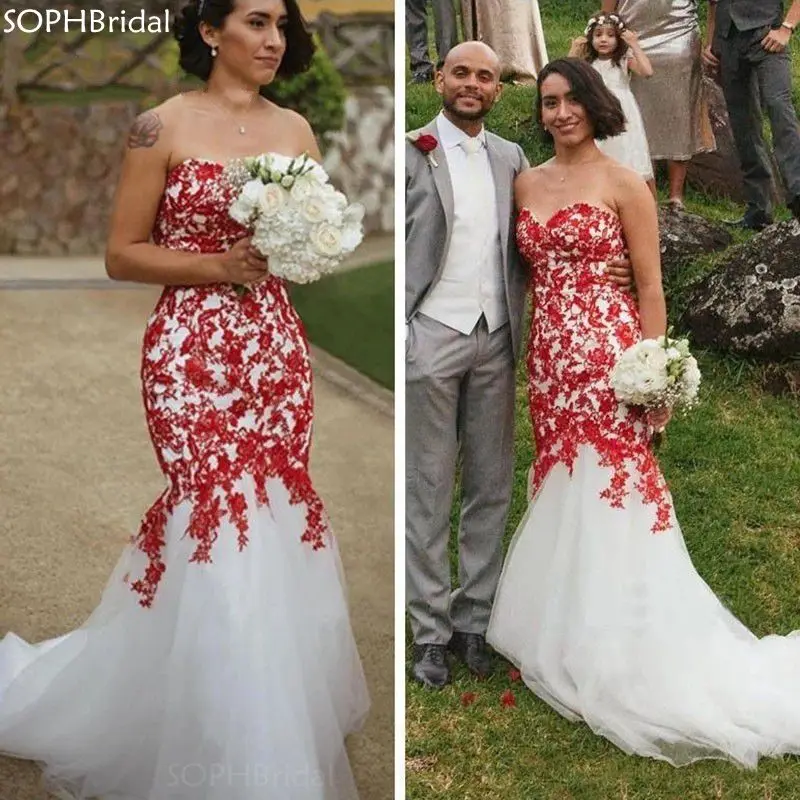 New Arrival Appliques Lace Mermaid Wedding Dresses Sweetheart Lace Up Back Bridal Dresses Vestido de Noiva Robe de Marie
New Arrival Appliques Lace Mermaid Wedding Dresses Sweetheart Lace Up Back Bridal Dresses Vestido de Noiva Robe de Marie