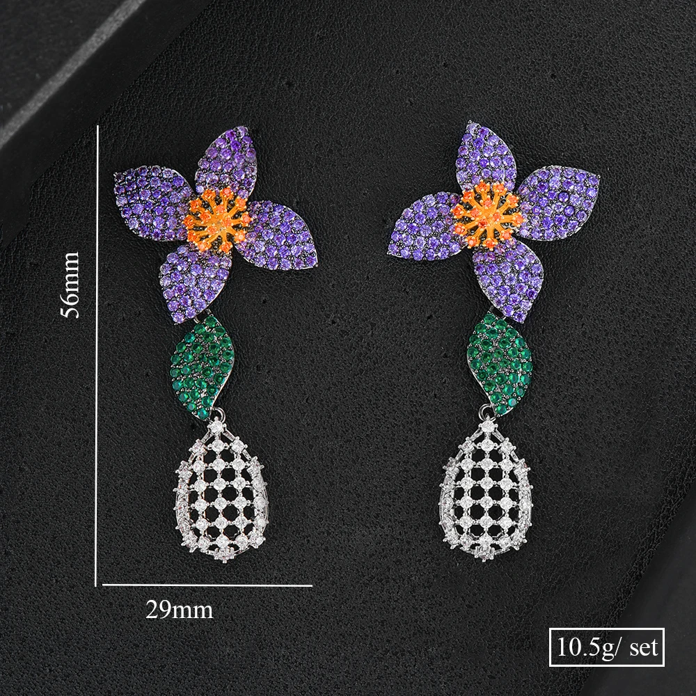 Siscathy Charms Shining Flower Dangle Earrings For Women Luxury Wedding Jewelry Full Micro Cubic Zircon Statement Earrings 2019
Siscathy Charms Shining Flower Dangle Earrings For Women Luxury Wedding Jewelry Full Micro Cubic Zircon Statement Earrings 2019