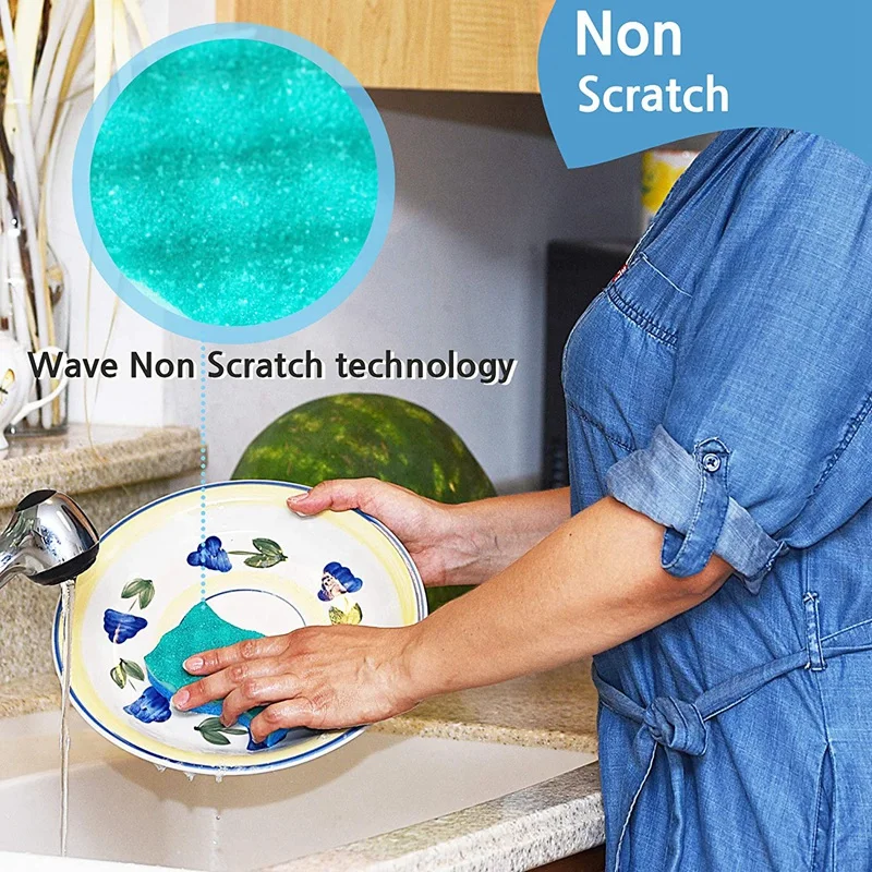 Dual-Sided Kitchen Sponges for Dishes Non-Scratch Natural Wood Pulp Cotton Dishwashing Sponges Scrub Sponges
Dual-Sided Kitchen Sponges for Dishes Non-Scratch Natural Wood Pulp Cotton Dishwashing Sponges Scrub Sponges