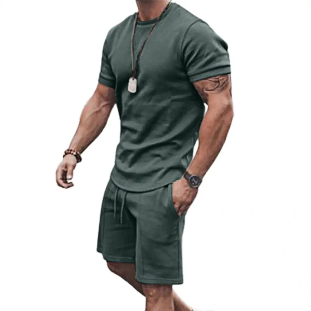 Tracksuit Solid Color Drawstring Men Loose Short Sleeve T-shirt Pocket Shorts Male Summer 2 Piece Set Casual Clothes
Tracksuit Solid Color Drawstring Men Loose Short Sleeve T-shirt Pocket Shorts Male Summer 2 Piece Set Casual Clothes