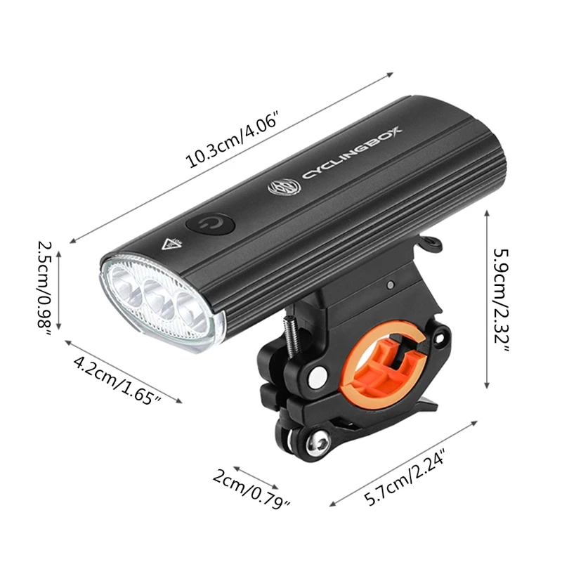 Portable Waterproof Aluminum Alloy Bicycle Headlight 3 Lamp Holders Super Bright Flashlight Bike Front Light Lamp
Portable Waterproof Aluminum Alloy Bicycle Headlight 3 Lamp Holders Super Bright Flashlight Bike Front Light Lamp