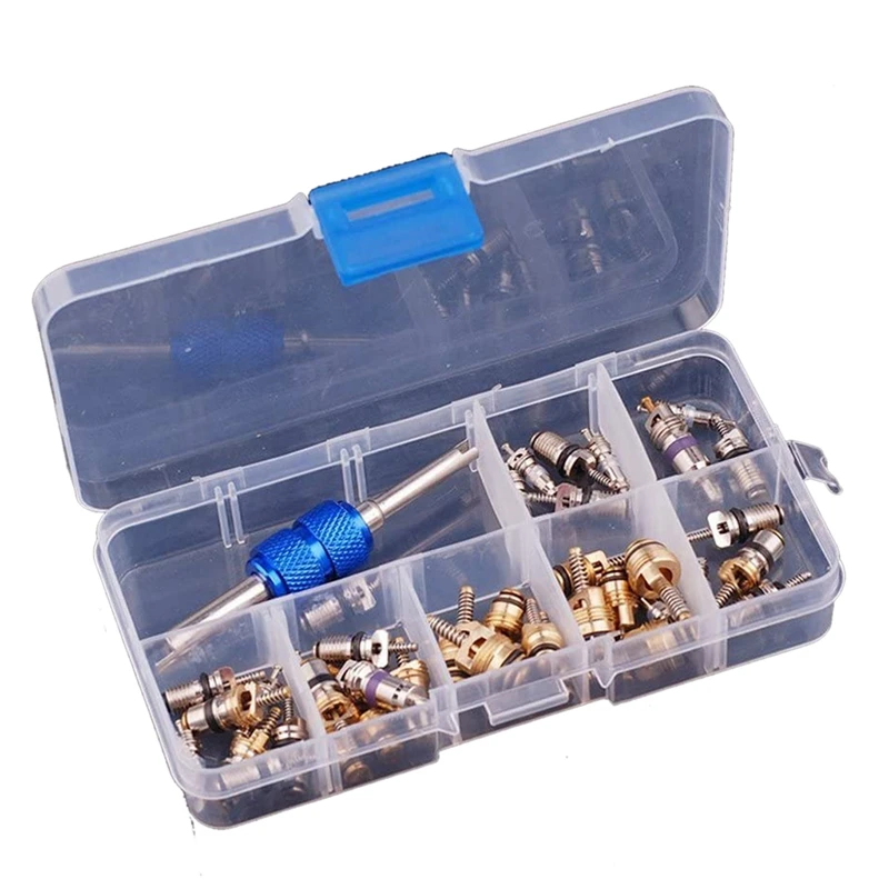 40Pcs Air Conditioning A/C Valve Core R12 R134A Valve Stem Cores Remover Tool for Car, Auto Air Conditioning Tool
40Pcs Air Conditioning A/C Valve Core R12 R134A Valve Stem Cores Remover Tool for Car, Auto Air Conditioning Tool