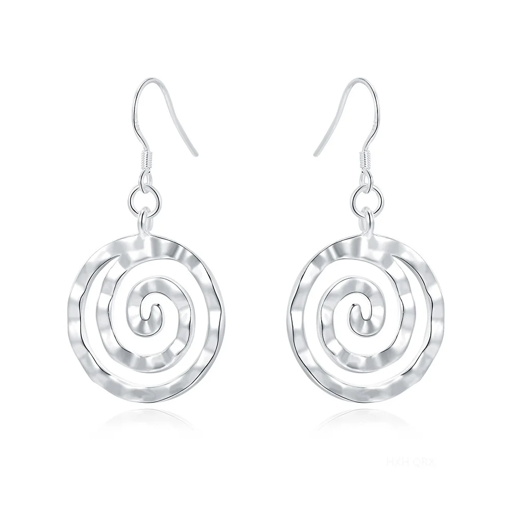 HXH QRX 925 Sterling Silver Circle Spiral Earring For Women Wedding Engagement Party Fashion Charm Jewelry
HXH QRX 925 Sterling Silver Circle Spiral Earring For Women Wedding Engagement Party Fashion Charm Jewelry