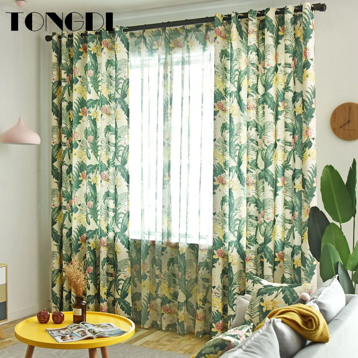 TONGDI Blackout Curtain Pastorl Beatiful Floral Leaves Thickened Elegant Luxury Decor For Home Parlour Room Bedroom Living Room
TONGDI Blackout Curtain Pastorl Beatiful Floral Leaves Thickened Elegant Luxury Decor For Home Parlour Room Bedroom Living Room