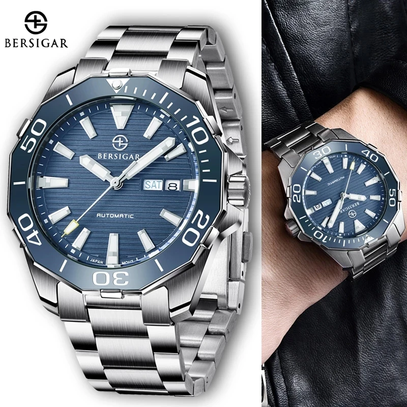 BERSIGAR Design Luxury Men's Mechanical Watch NH36A Sapphire Glass Stainless Steel Waterproof Watch Business Men's Sports Watch
BERSIGAR Design Luxury Men's Mechanical Watch NH36A Sapphire Glass Stainless Steel Waterproof Watch Business Men's Sports Watch